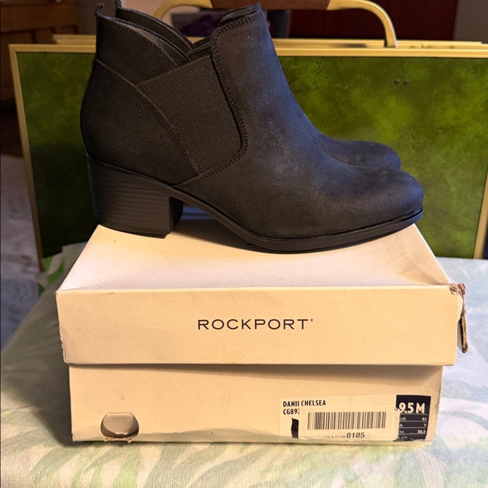Rockport Black Leather Ankle Boots